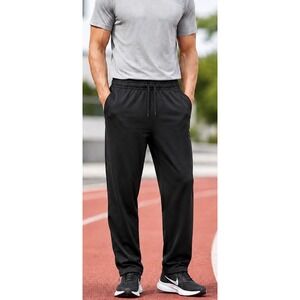 Nike Dri Fit Mens XXL Jogger Pants Black Athletic Pants Track Straight Leg Black